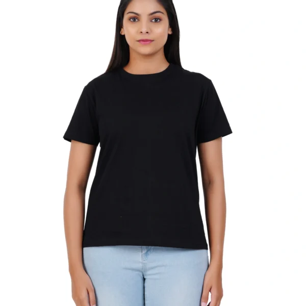 Bold Black Plain T-Shirt