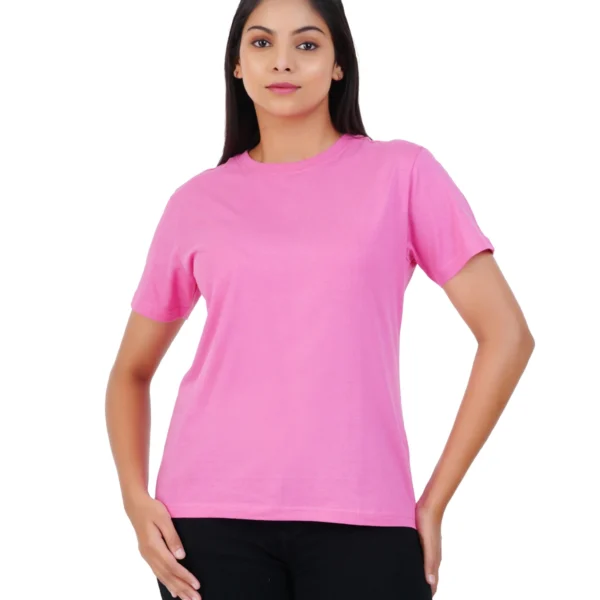 Medium Pink Plain T-Shirt