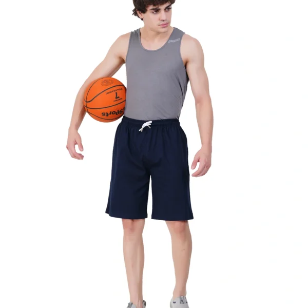 Navy Blue Men Bermudas