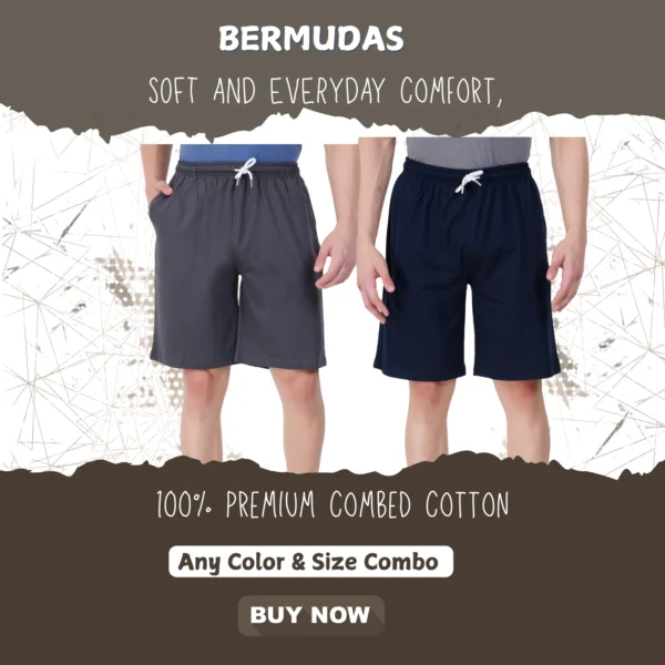 Pick Any 2 Plain Men's Bermudas