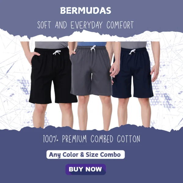 Pick Any 3 Men Bermudas Combo