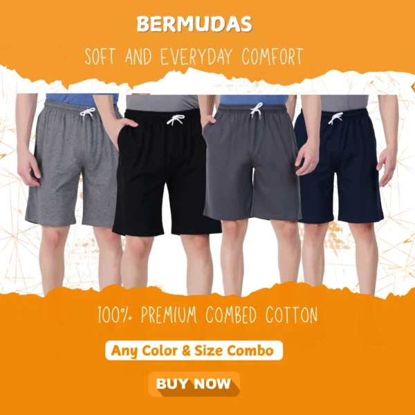 Pick Any 4 Men Bermudas